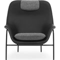 Thumbnail photo of Drape Chair High - Lænestol - Hallingdal / Ultra Leather / Black Steel - H103 X W93 X D84 X Sh43 Cm