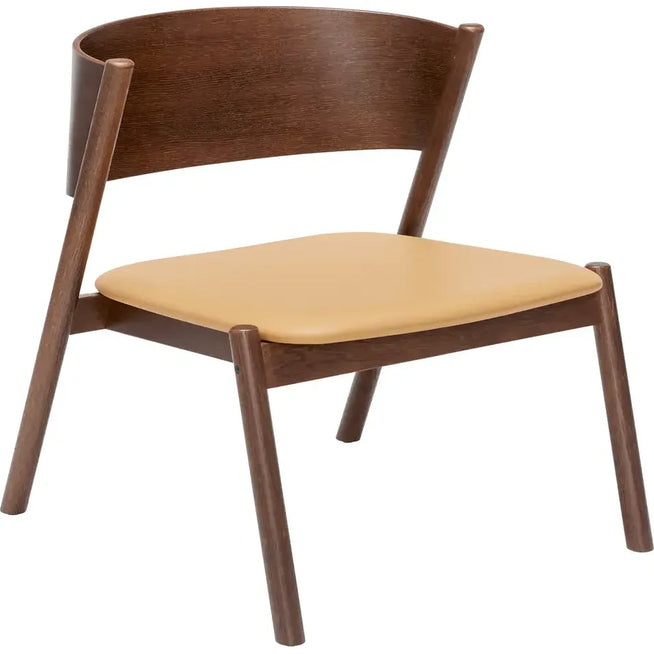 Photo of Slanted Lounge Chair Dark Brown