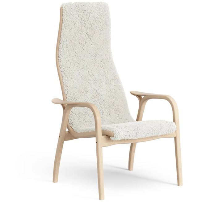 Photo of Lamini Children's Arm Chair Laquered Beech/sheep Skin