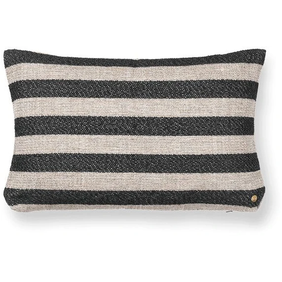 Photo of Clean Cushion - Louisiana - Pude - Sand/black - W60 X H40 Cm