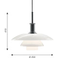 Thumbnail photo of Ph 41/2-4 Glass Hanging Lamp Chrome