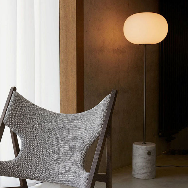 Photo of Jwda Floor Lamp, White Marble/bronzed Brass - Skärmlampor - Jonas Wagell - Vit