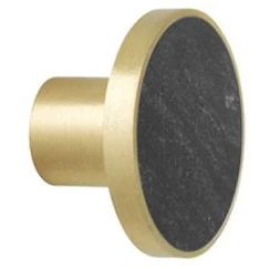 Photo of Brass Hooks - Knager - Brass/black Marble
