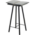 Georg Bar Stool Black Lacquered Seat Height 66 cm - Bar Stools & Bar Stools - Christina Liljenberg Halstrøm - Black - Leather/Wood/Wool