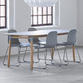 Thumbnail photo of Form Dining Table Green. Oak Legs
