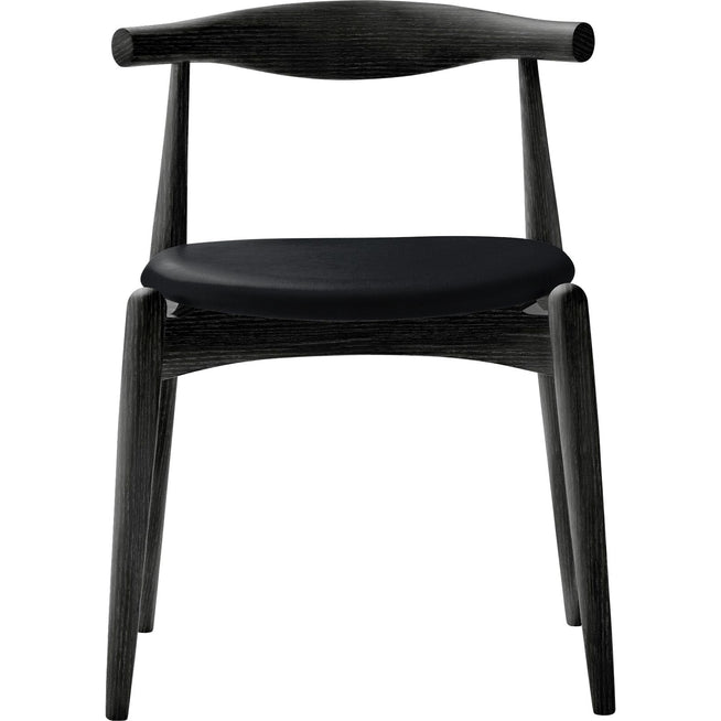 Photo of Carl Hansen - Ch20, Black lacquered oak, leather group A Loke - 7150 - Dining chairs - Hans J. Wegner - Black - Wood