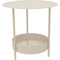 Salsa Pedestal Table - Nutmeg - Småbord & Sidobord Utomhus - Goula / Figuera - Beige - Metal