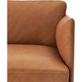 Outline Chair, Silk Leather Cognac - Armchairs - Anderssen & Voll - Brown - Leather/metal/wood/foam