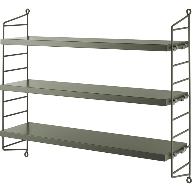 Photo of String Pocket - Sage - Wall shelves - Nils Strinning - Wood-coloured, white - Metal/wood