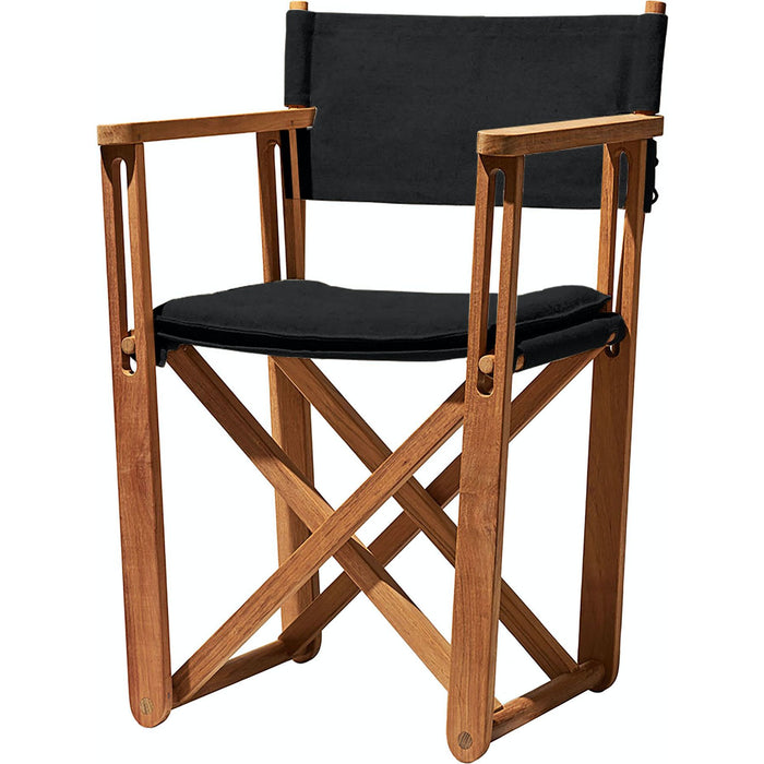 Photo of Kryss Dining Chair Black Sunbrella - Outdoor dining chairs - Björn Hultén - Black - Wood/textile material