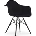 Eames Plastic Armchair Daw - 12 Deep Black - Black Maple - Matstolar - Charles & Ray Eames - Svart - Metall/trä/plast