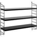 Thumbnail photo of String Pocket, Black stained Ash/black - Wall shelves - Nils Strinning - Wood-coloured, white - Metal/wood