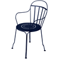 Thumbnail photo of Louvre Armchair Deep Blue 92 - Outdoor dining chairs - Blue - Metal