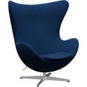 3316 Egg Lounge Chair - Brushed Matt Aluminium Base