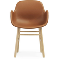 Thumbnail photo of Form Armchair - Fuldt Polstret Træ - Spisebordsstol - Frame: Oak / Ultra Leather - L: 56 X D: 52 X H: 80 X Sh: 44 Cm