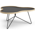 Flower Table 84x90 Cm Black, 39cm, Oak Edge