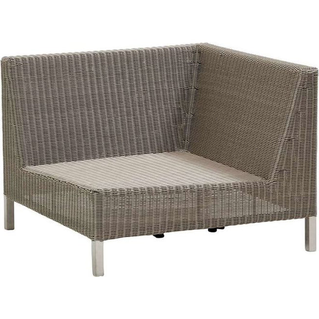 Photo of Connect Modules - Garden Sofa - Sofa Corner Module w. White Cane-line Night Cushion - W: 84 x D: 84 x H: 64 x Sh: 30 cm