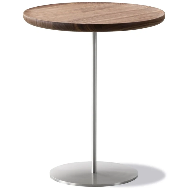 Photo of Pal 6755 Side Table Walnut-Brushed Steel-ø44 cm