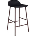 Form Bar Stool 65 Cm Full Upholstery Steel Brown Steel
