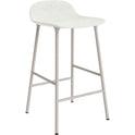 Form Bar Stool 65 Cm Full Upholstery Warm Grey Steel
