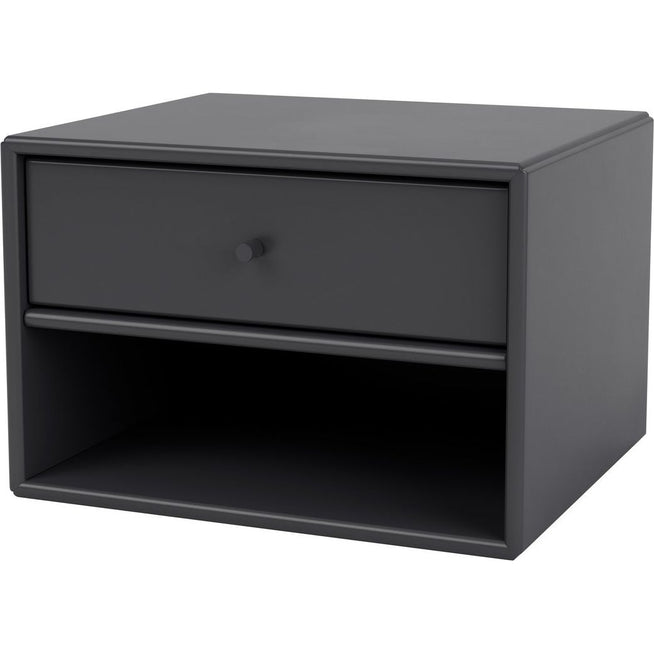 Photo of Dash Nightstand, Suspension Rail - Anthracite - Bedside Table - Peter J. Lassen - Black - Mdf