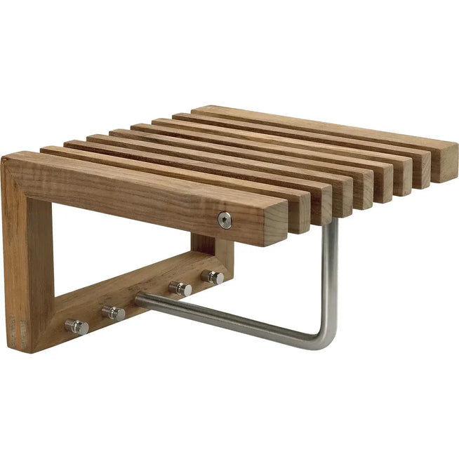 Photo of Cutter Mini Teak - Hat Shelves - Niels Hvass - Wood Coloured - Metal/Wood
