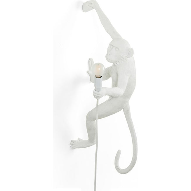 Photo of Monkey Lamp Hanging Right Hand/white - Vägglampor - Marcantonio Raimondi Malerba - Vit