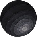 Thumbnail photo of Luna Rug Ø120, Grey, 100% New Zealand Wool, Hand Tufted - Mönstrade Mattor - Verner Panton - Grå