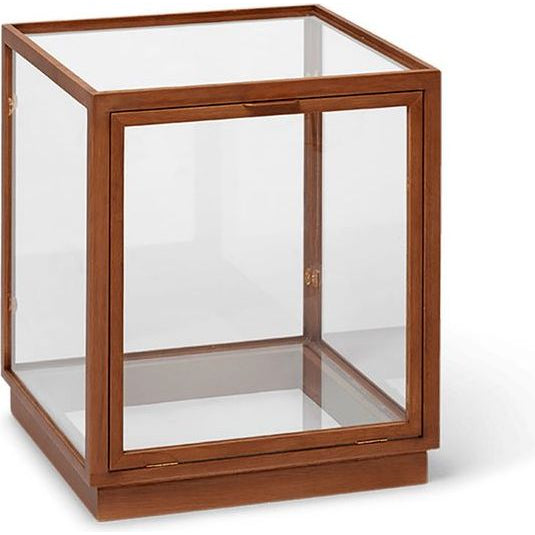 Photo of Miru Glass Montre - Kasser - Dark Stained Oak - W: 40 X H: 42 X D: 40 Cm