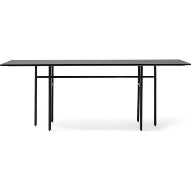 Photo of Snaregade Dining Table Rectangular - Oak Table Top - Black - Metal/wood