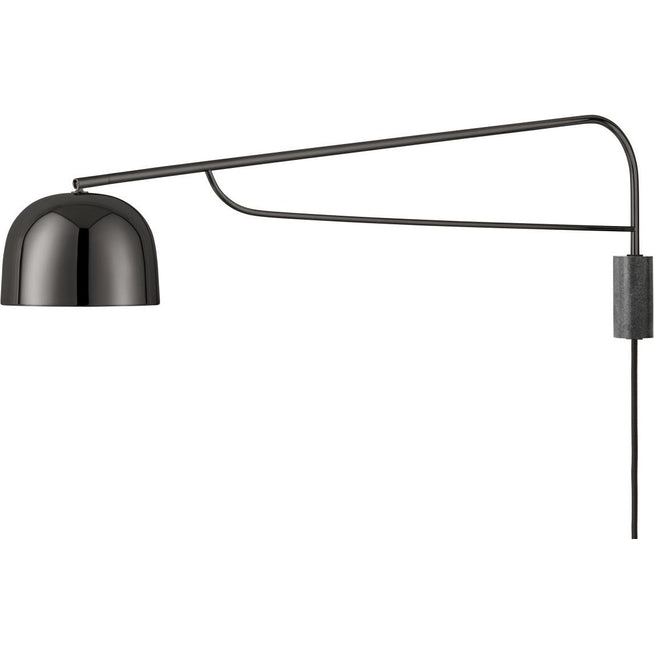 Photo of Grant Wall Lamp Black, Large- Steel, Granite