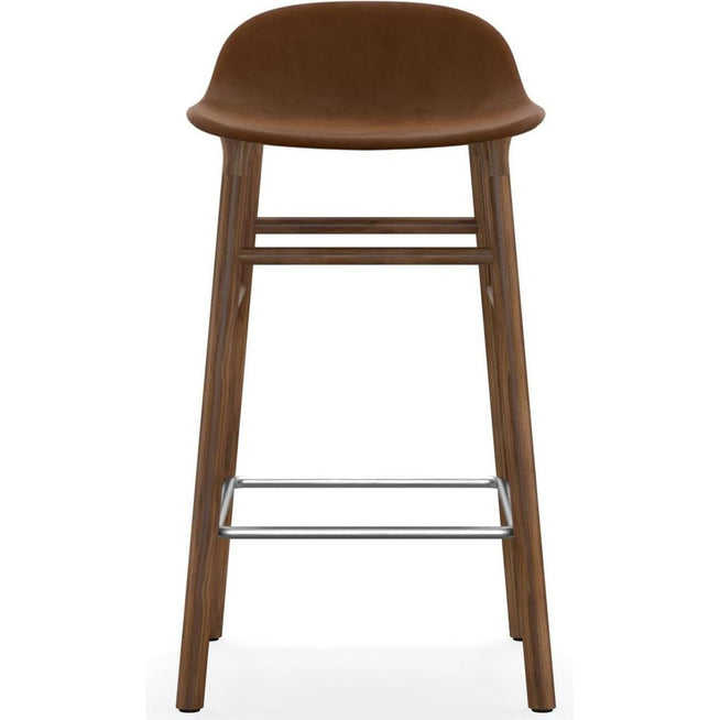Photo of Form Bar Stool 65 Cm Fully Upholstered Walnut