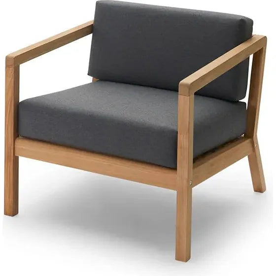 Photo of Virkelyst Chair - Charcoal - Outdoor Armchairs - Says Who - Wood