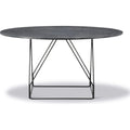 Thumbnail photo of Jg Table 6568 By Jørgen Gammelgaard - Dining Table - Black Marquina / Black Powder Coated Steel - Ø140 X H72 Cm