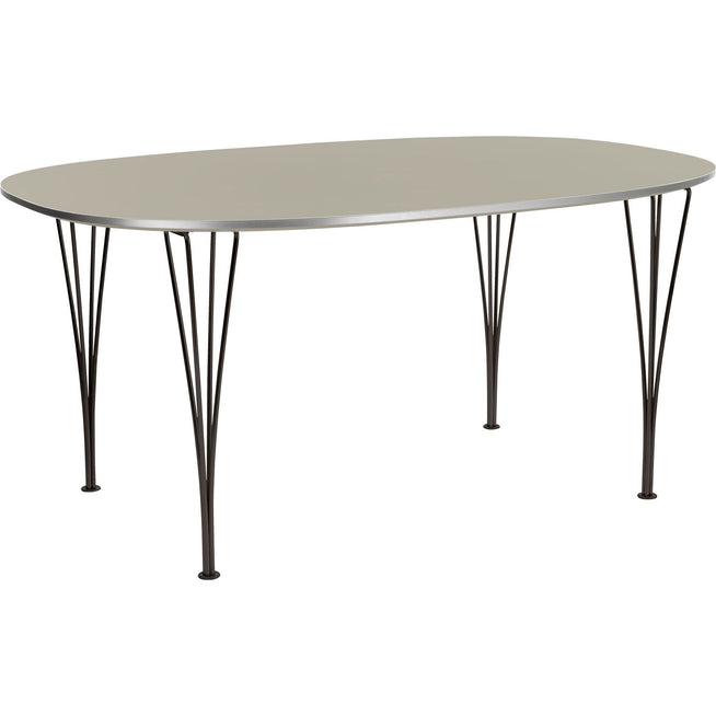 Photo of Superellips B616 – 170x100 Cm Grey Efeso/warm Graphite - Matbord - Arne Jacobsen,bruno Mathsson,piet Hein - Grå - Metall/trä