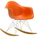 Eames Plastic Armchair Rar - 43 Rusty Orange - White Base - Golden Maple - Matstolar - Charles & Ray Eames - Orange - Metall/trä/plast
