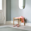 Thumbnail photo of J83 Stool Jørgen Bækmark H: 41 cm - Natural wicker/oak