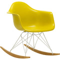 Thumbnail photo of Eames Plastic Armchair RAR - 34 Mustard - White Base - Golden Maple - Dining Chairs - Metal/Wood/Plastic