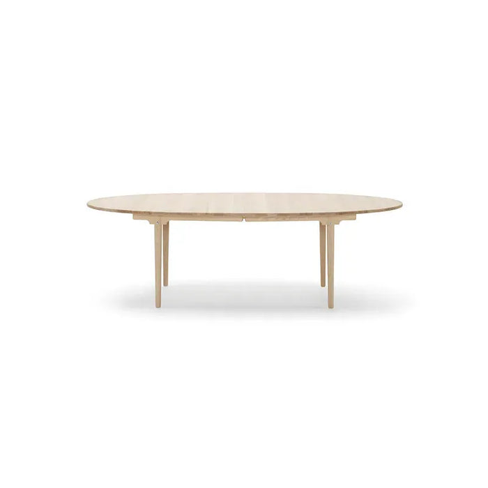 Photo of Ch339 Dining table extendable with space for 2 inserts White oiled oak