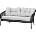 Thumbnail photo of Ocean Large 2-pers. Sofa - Havesofa - Frame: Cane-line Soft Rope, Dark Grey / Cushion: