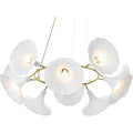 Thumbnail photo of Petalii 10 Chandelier White/polished Brass