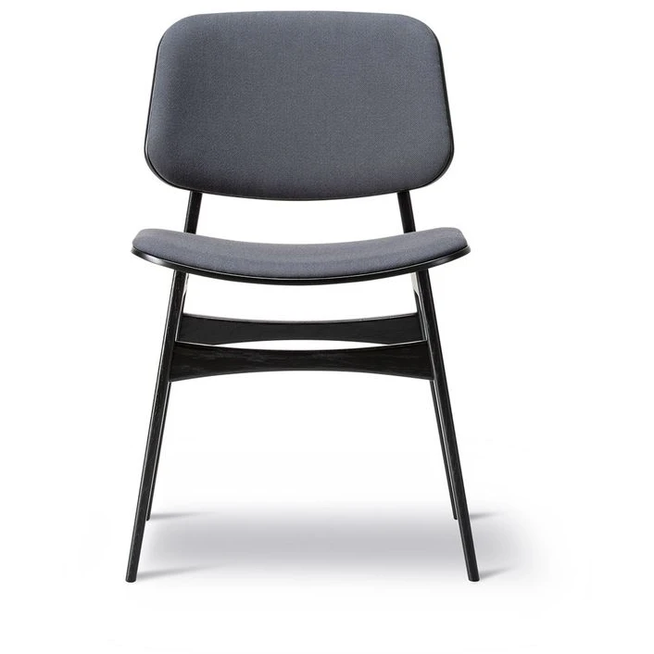Photo of Søborg 3052 Wood Base Chair - Front Upholstered