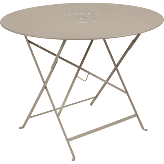 Photo of Floréal Table Ø 96 cm, Nutmeg - Outdoor dining table - Beige - Metal