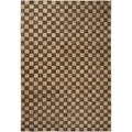 Thumbnail photo of Check Wool Jute Rug - Gulvtæppe - 140 X 200 - Coffee/natural - W140 X D1 X H200 Cm