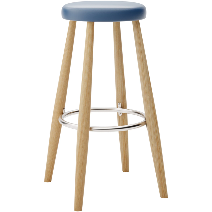 Carl Hansen - Ch56 High Stool, Oiled Oak, Leather Group A Loke - 7310 - Bar stools & Bar stools - Hans J. Wegner - Wood - Leather/metal/wood