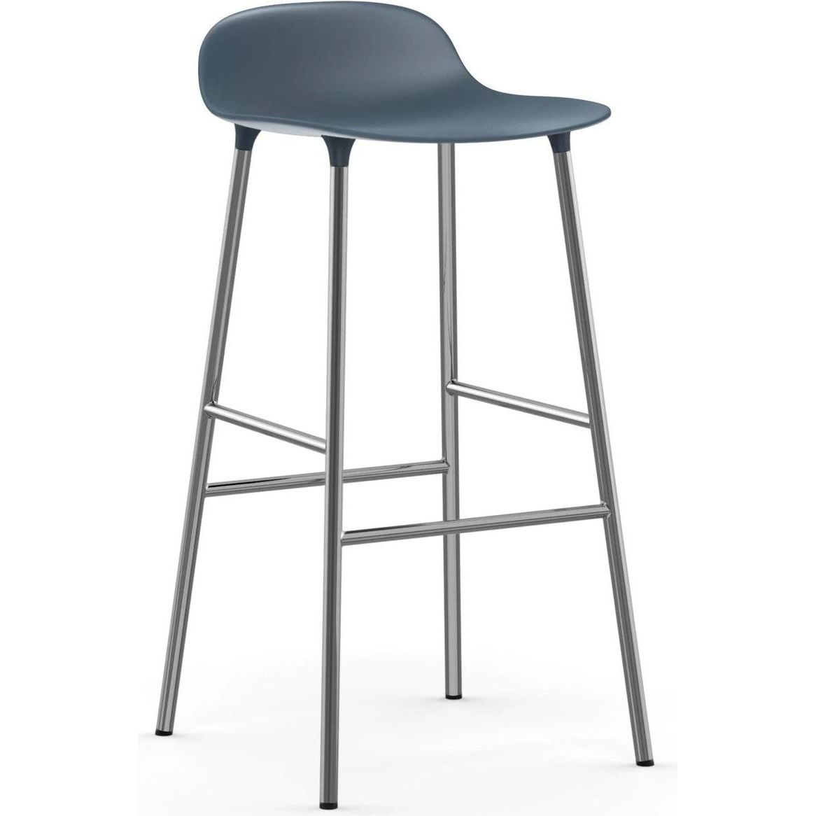 Form Bar Stool Chrome Leg 75 Cm