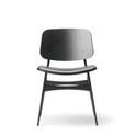 Søborg 3051 Wood Base Chair - Upholstered Seat