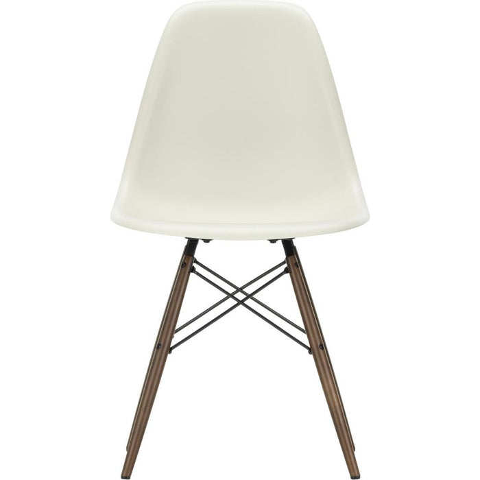 Eames Plastic Chair Dsw - 11 Pebble - Dark Maple - Matstolar - Charles & Ray Eames - Vit - Metall/trä/plast