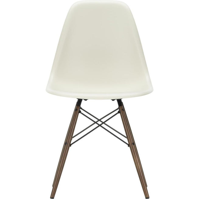 Photo of Eames Plastic Chair Dsw - 11 Pebble - Dark Maple - Matstolar - Charles & Ray Eames - Vit - Metall/trä/plast