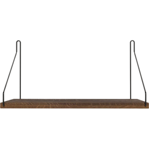 Photo of SINGLE SHELF | DARK OAK / BLACK | D20 / W40